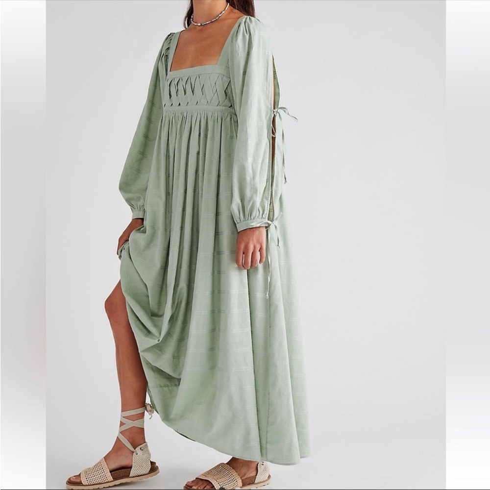 Free People Dreamweaver Maxi Dress - Mint - Size Small